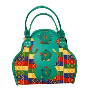 Green African Print Bag